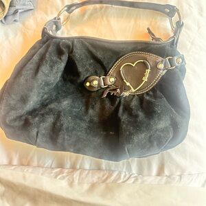 Juicy Couture Black Shoulder Bag with Heart Detail